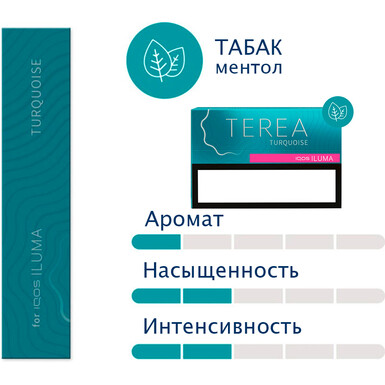 Стики TEREA Turquoise Узбекистан для IQOS ILUMA